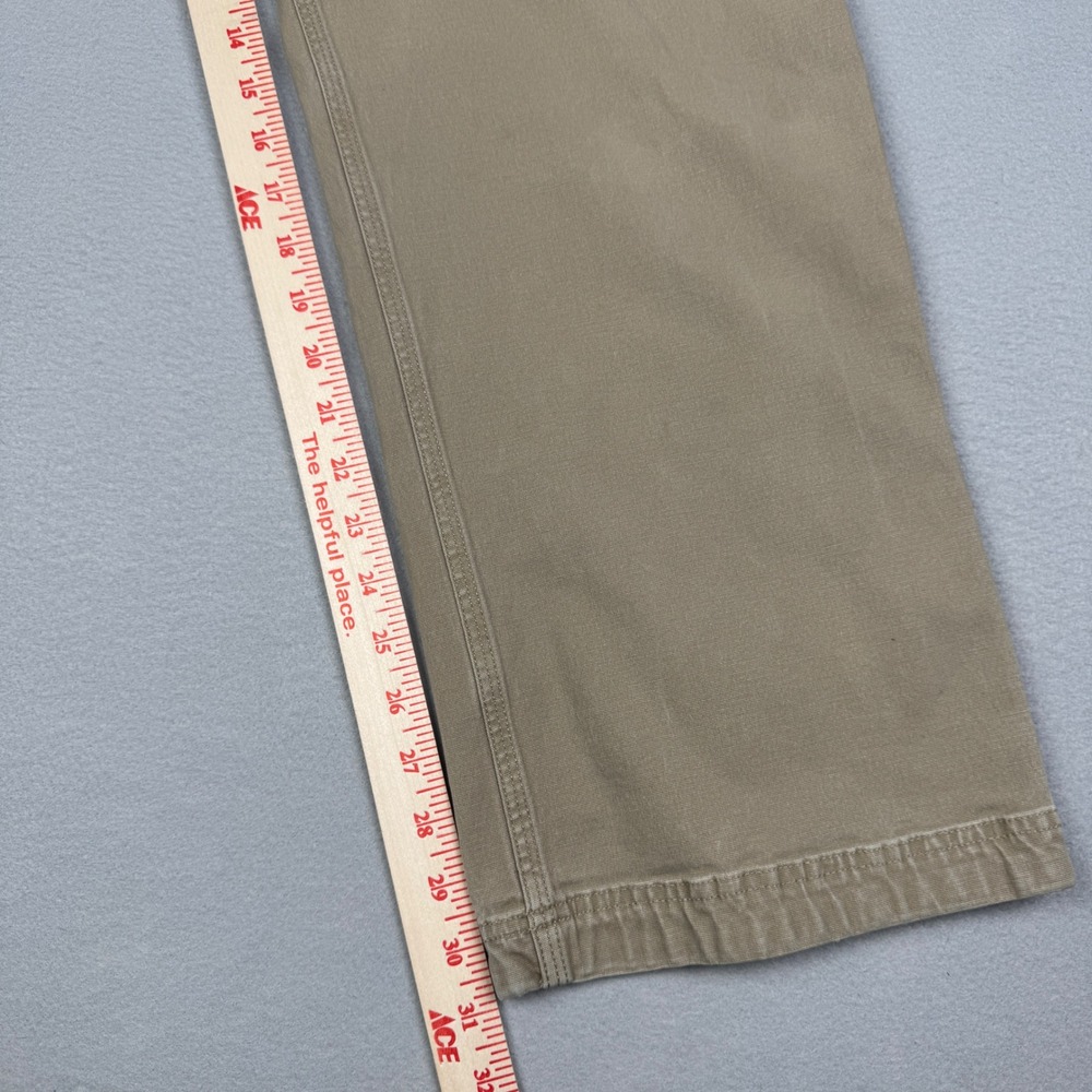 Duluth Trading Co Fire Hose Flex Men 42x32 Khaki Tan Work Pants Cotton Spandex - Picture 9 of 11